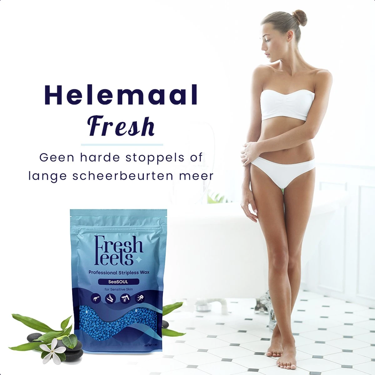 Freshfeels® Hard Wax Beans - Incl. 20x Wax Spatels - 1 KG - Voor Lichaam & Gezicht - Wax Parels - Wax Bonen - Wax Korrels - Voor Gevoelige Huid - Fijn/Grof Haar - Brazilian Hard Wax - Aqua Blauw - Afbeelding 2