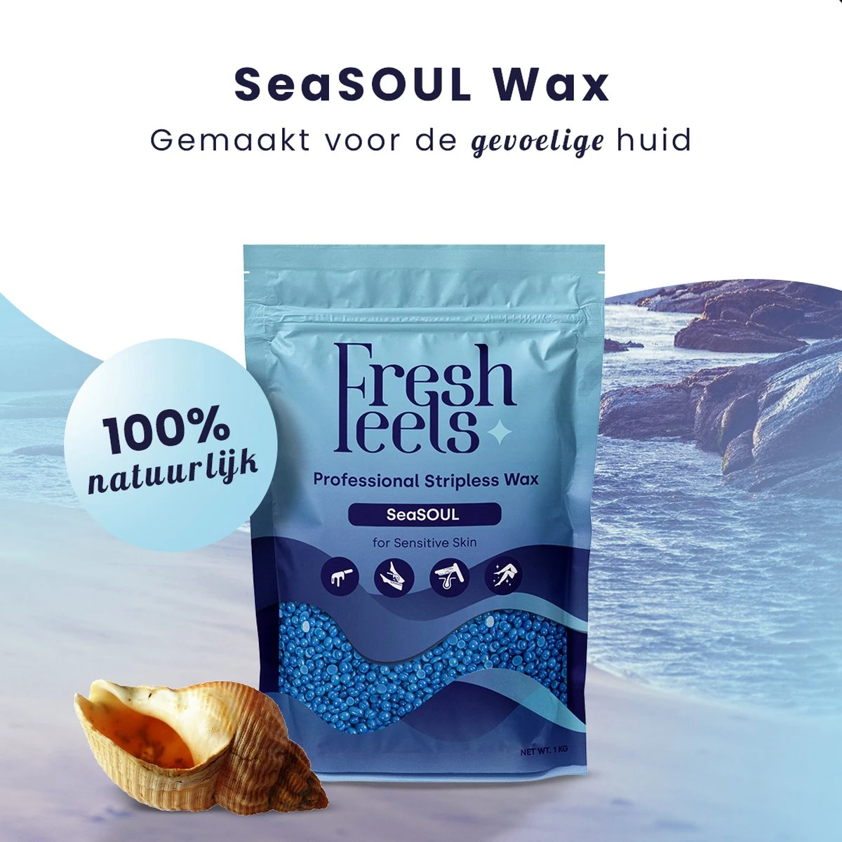 Freshfeels® Hard Wax Beans - Incl. 20x Wax Spatels - 1 KG - Voor Lichaam & Gezicht - Wax Parels - Wax Bonen - Wax Korrels - Voor Gevoelige Huid - Fijn/Grof Haar - Brazilian Hard Wax - Aqua Blauw - Afbeelding 6