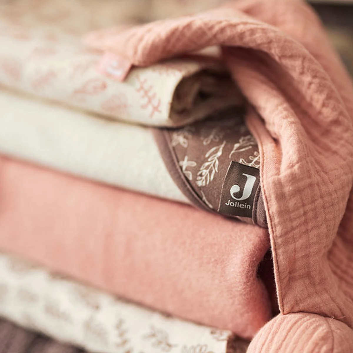 Jollein Badcape Meadow 75x75cm - Rosewood - Afbeelding 3