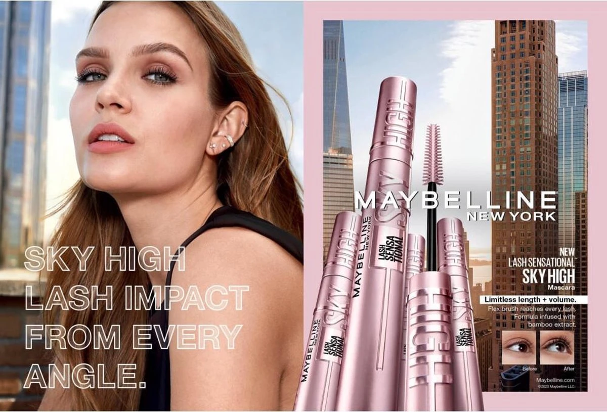 Maybelline Lash Sensational Sky High Waterproof - Zwart - Lengte Mascara - 6 Ml - Afbeelding 4