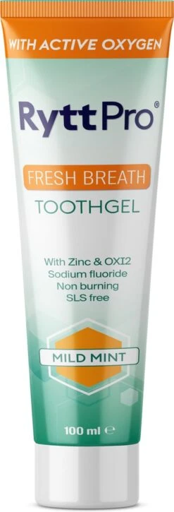 RyttPro®️ Tandpasta (100ML) - Frisse Adem + Actieve Zuurstof (OXI2) + Zink - Helpt Tegen Slechte Adem ( Halitosis )