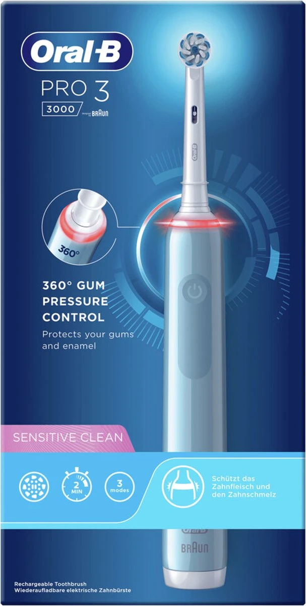 Oral B Oral-B Pro 3 - 3000 - Elektrische Tandenborstel - Ontworpen Door Braun - Blauw - Afbeelding 2