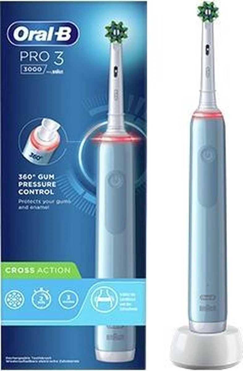 Oral B Oral-B Pro 3 - 3000 - Elektrische Tandenborstel - Ontworpen Door Braun - Blauw - Afbeelding 20