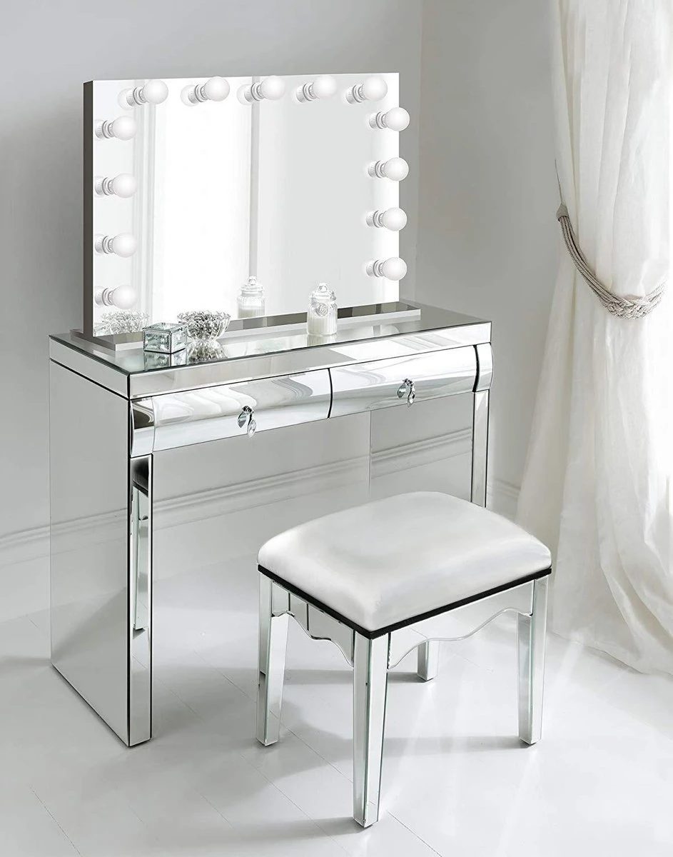 Bright Beauty Vanity Hollywood Make Up Spiegel Met Verlichting - 80 X 65 Cm - Dimbaar - Zonder Rand - Spiegelglas - Afbeelding 2